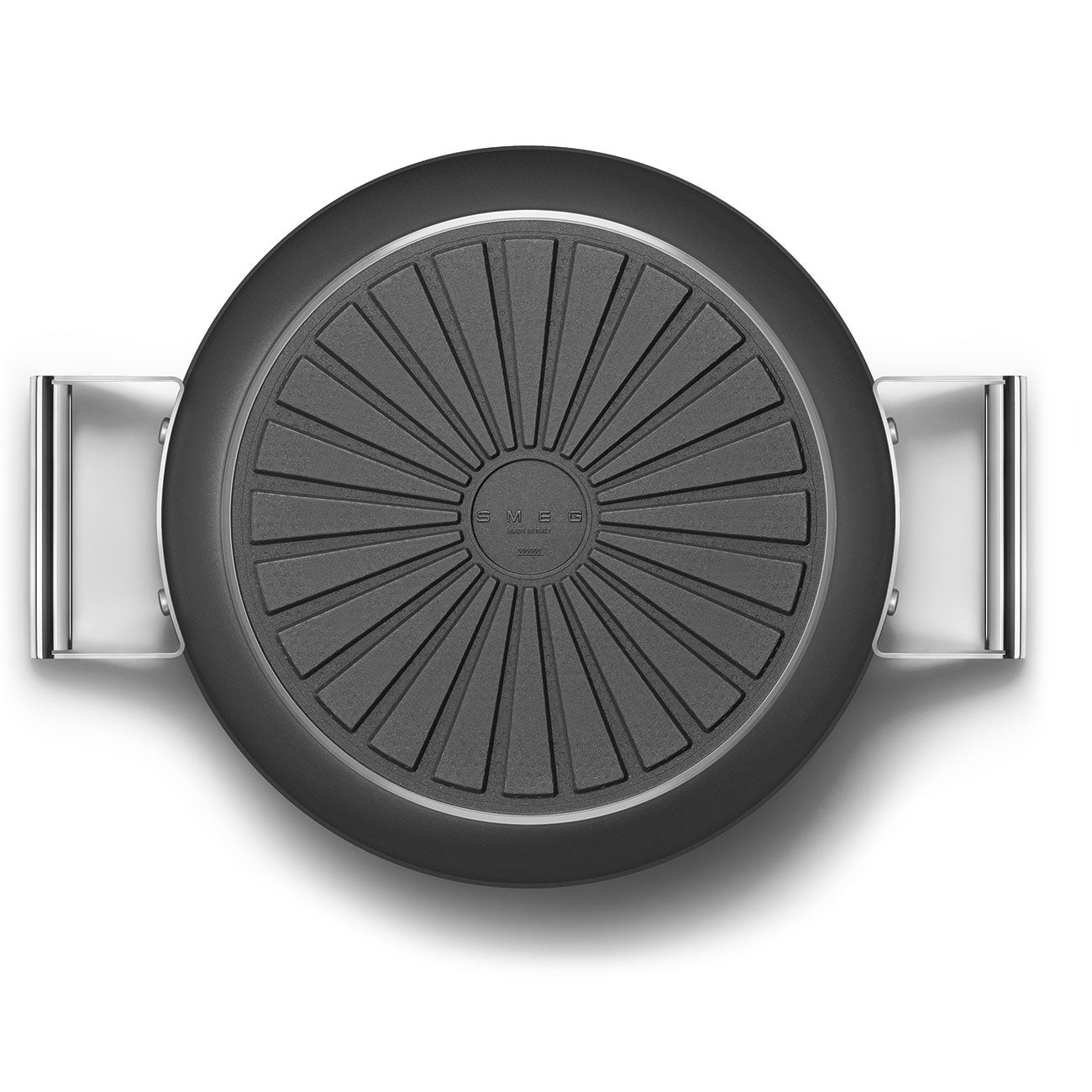 Cacerola Antiadherente Smeg, Estilo años 50, Negro, CKFD2811BLM
