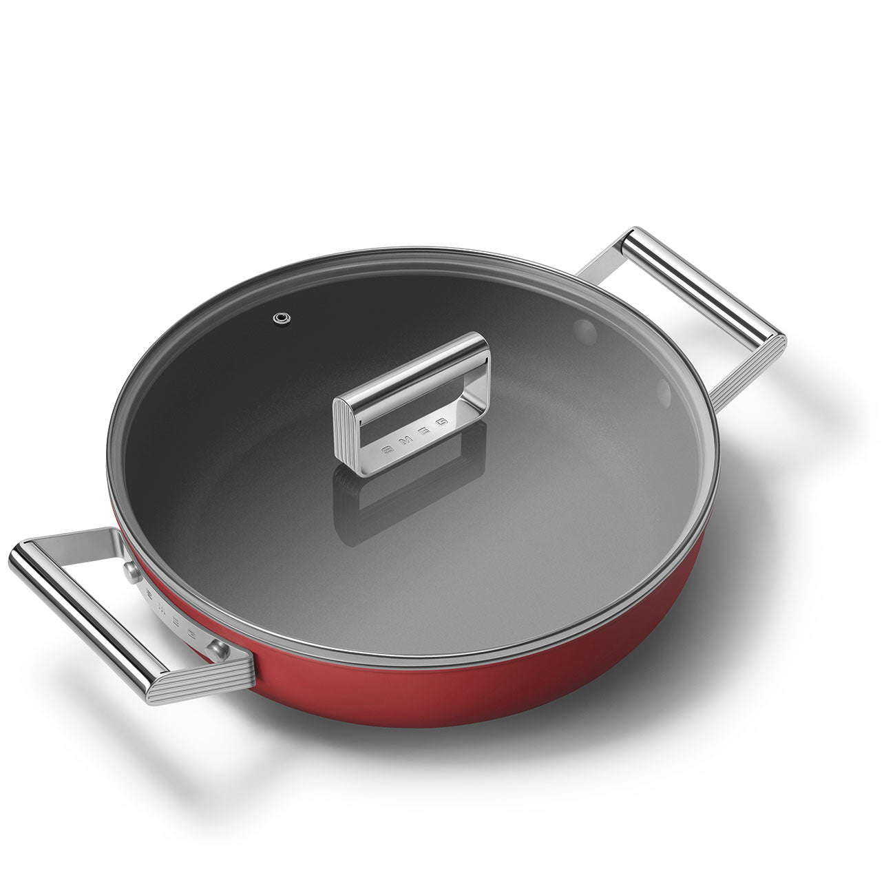 Cacerola Antiadherente Smeg, Estilo años 50, Rojo, CKFD2811RDM