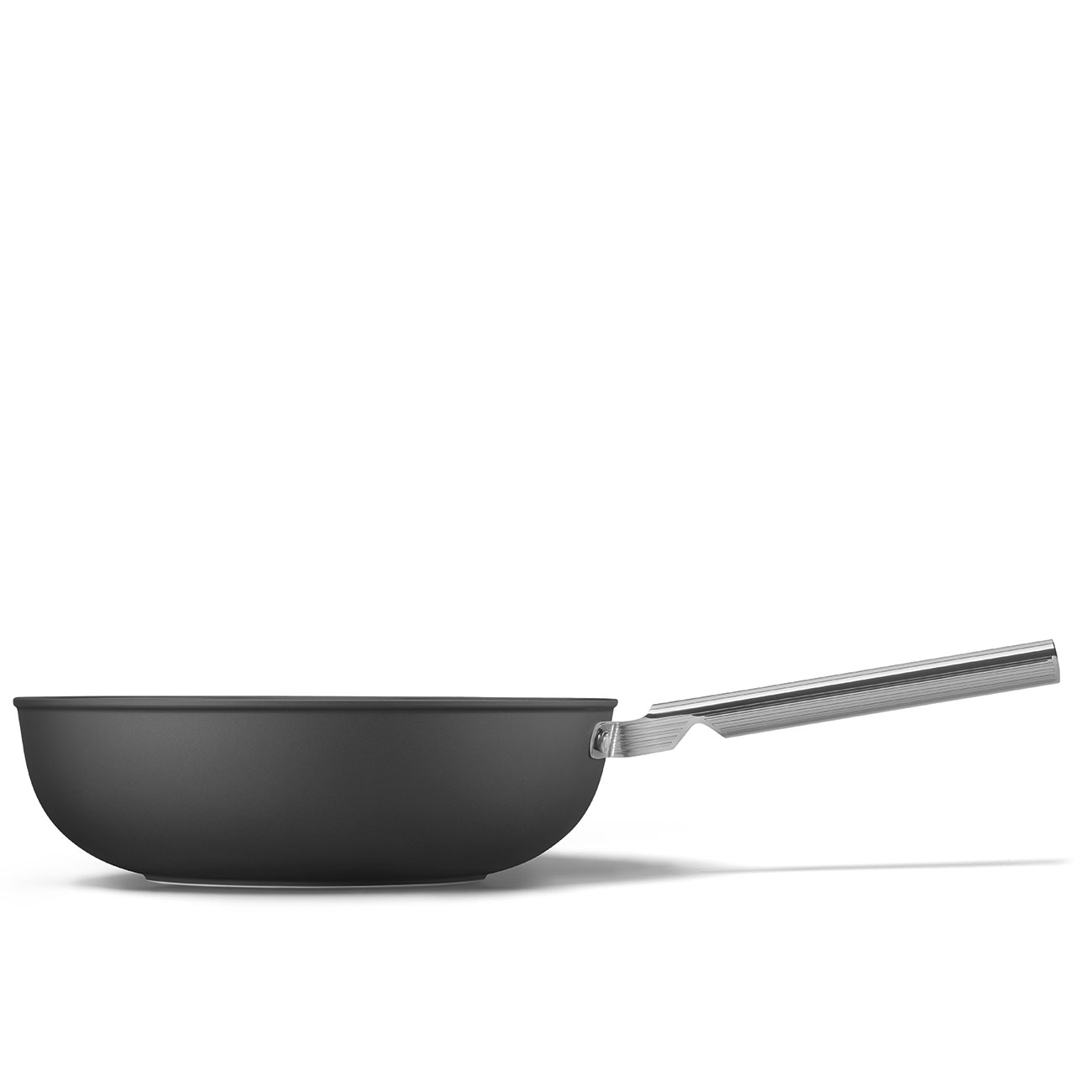 Wok Antiadherente Smeg, Estilo años 50, Negro, CKFW3001BLM