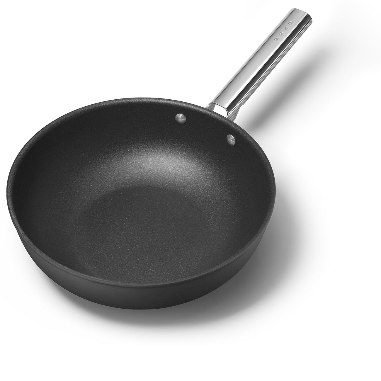 Wok Antiadherente Smeg, Estilo años 50, Negro, CKFW3001BLM