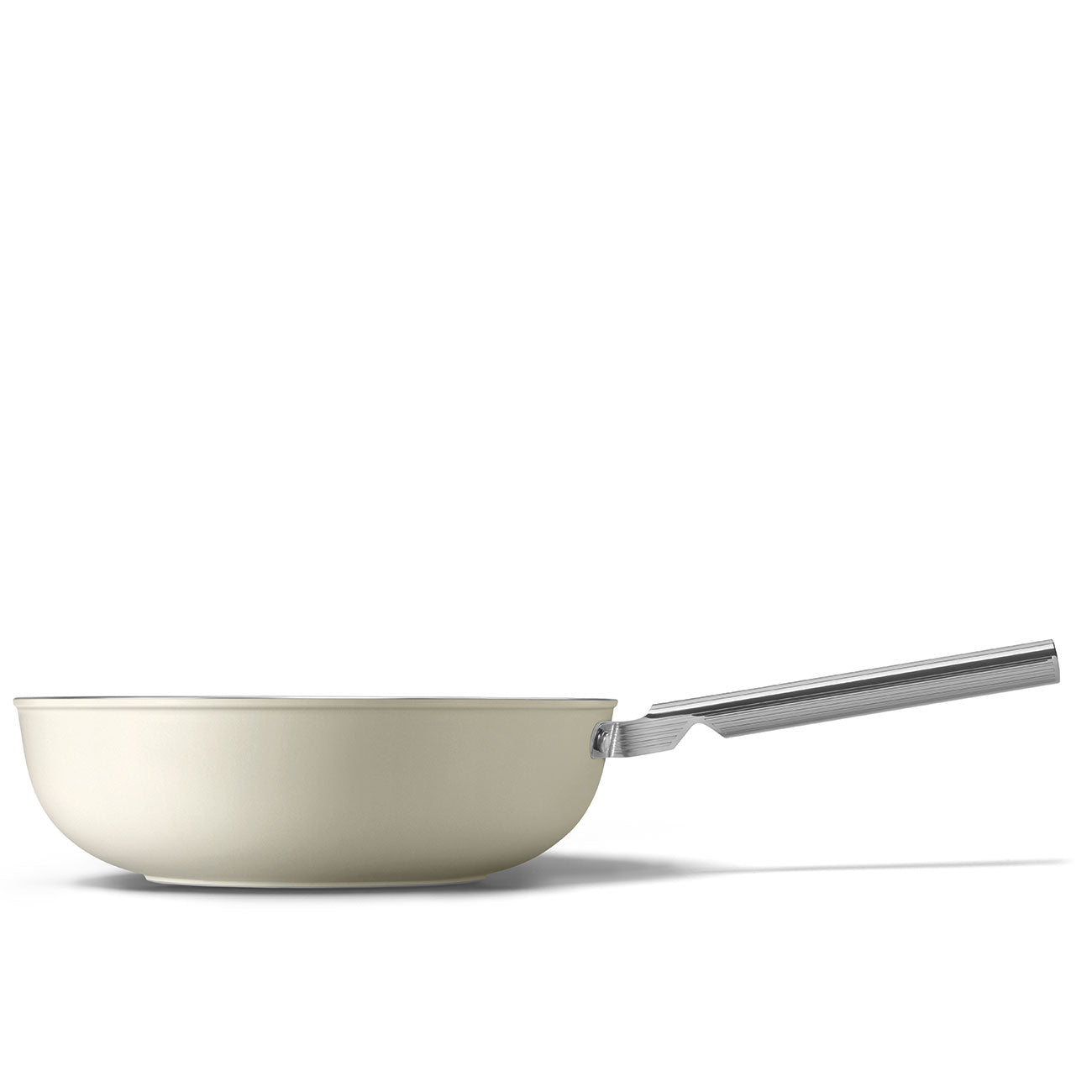 Wok Antiadherente Smeg, Estilo años 50, Crema, CKFW3001CRM