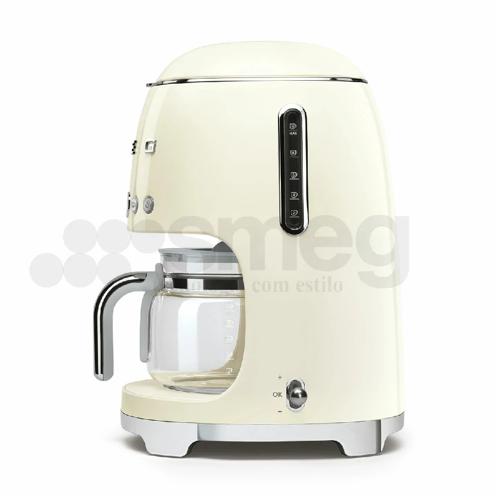 Cafetera de Goteo Smeg,  Estilo años 50, 1050W, Crema, DCF02CREU