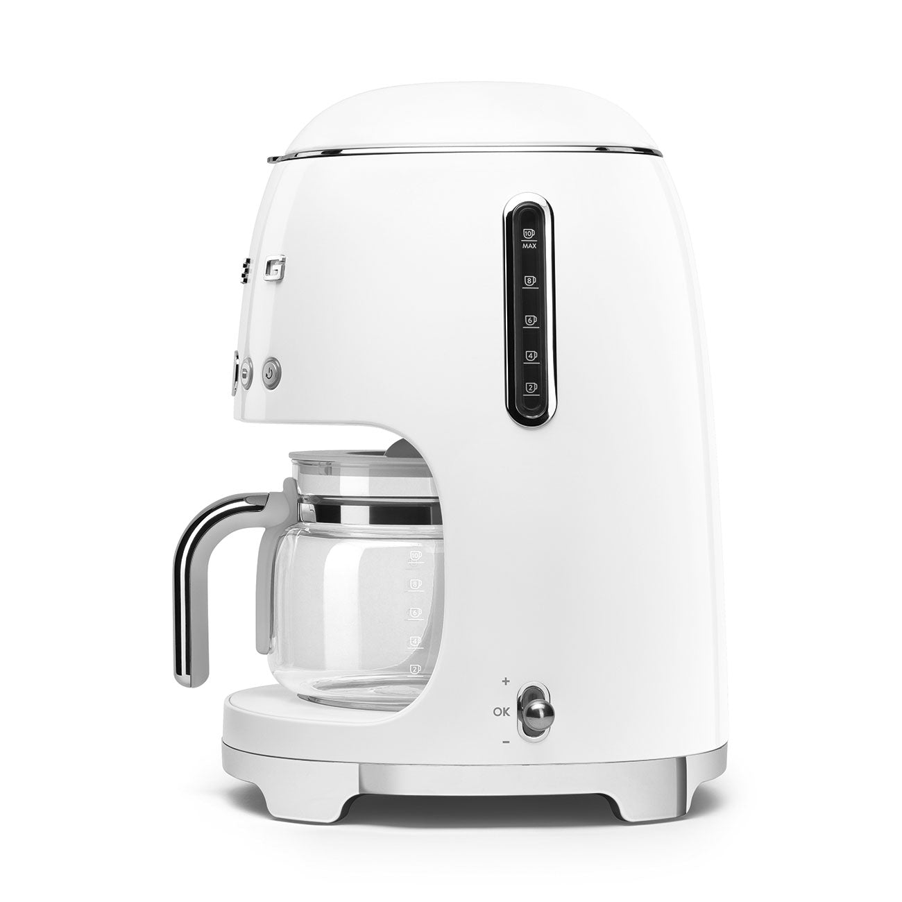 Cafetera de Goteo Smeg, Estilo años 50,1050W, Blanca, DCF02WHEU