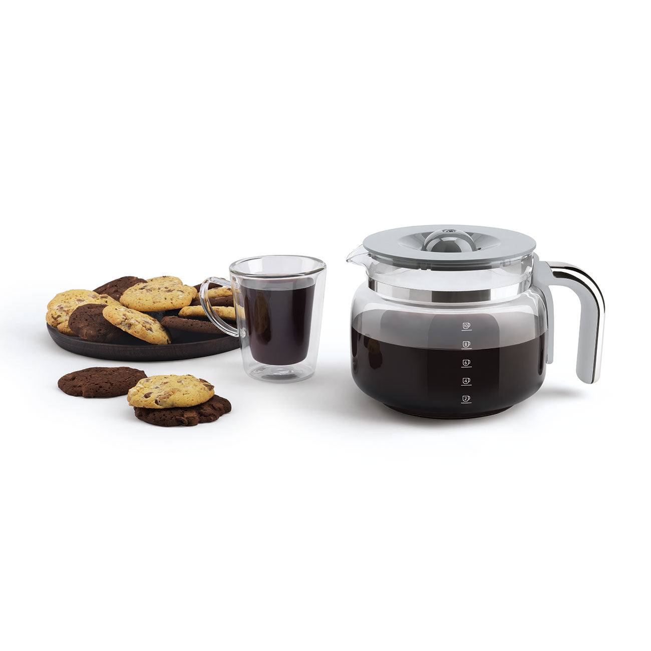 Cafetera de Goteo Smeg, Estilo años 50, 1050W, Acero, DCF02SSEU