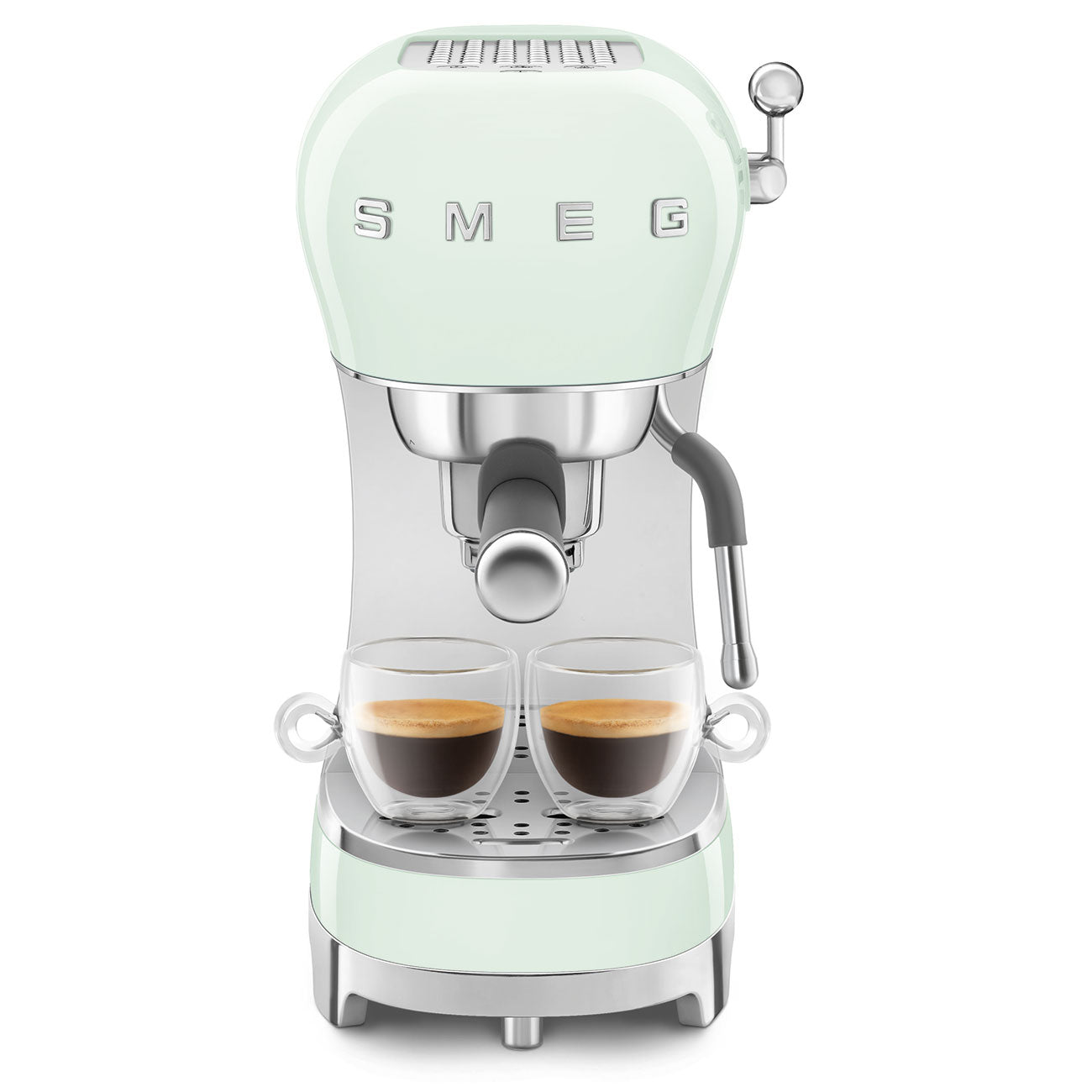 Cafetera Espresso Manual Smeg, Estilo años 50, Verde Pastel, ECF02PGEU