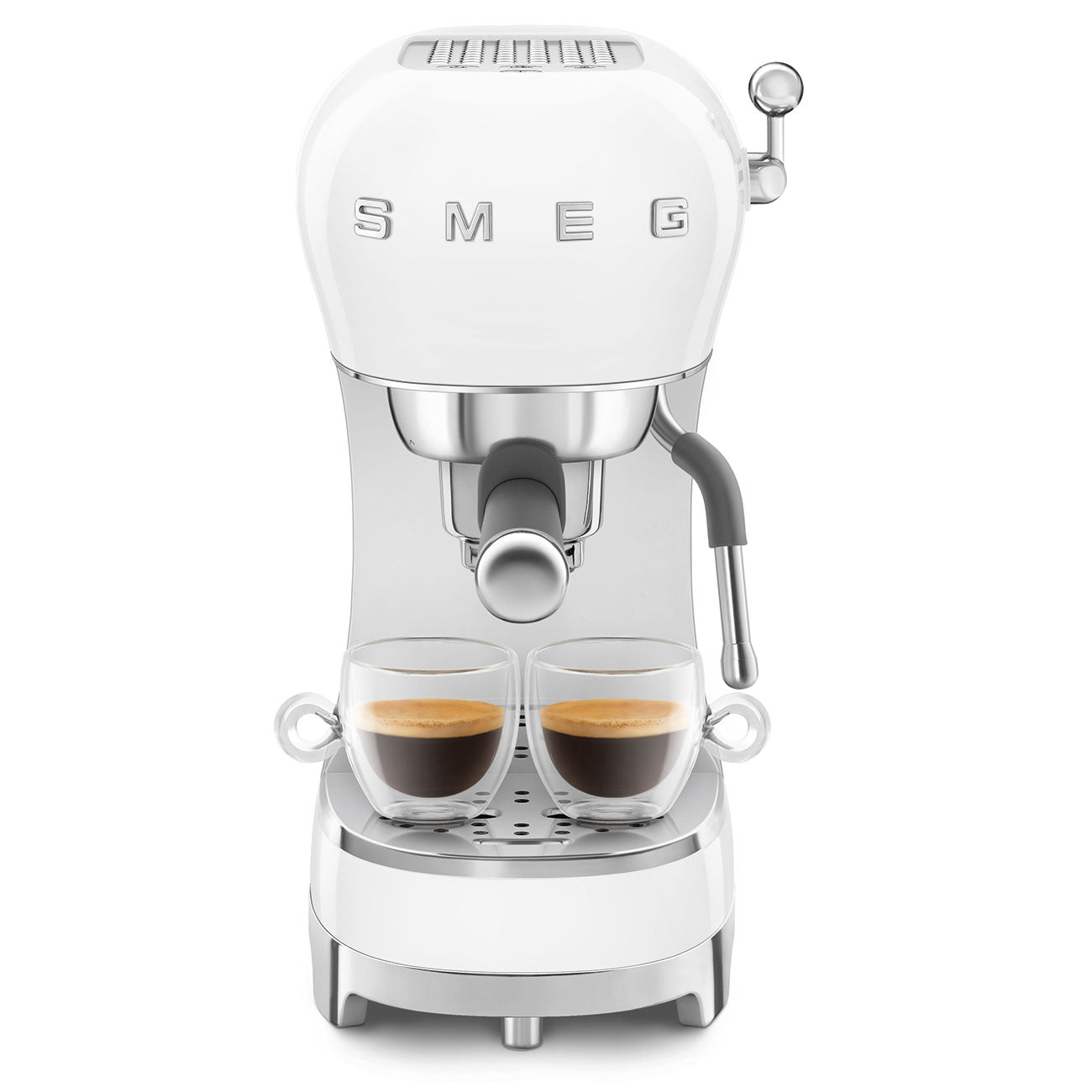 Cafetera Espresso Manual Smeg, Estilo años 50, 1350w, Blanco, ECF02WHEU