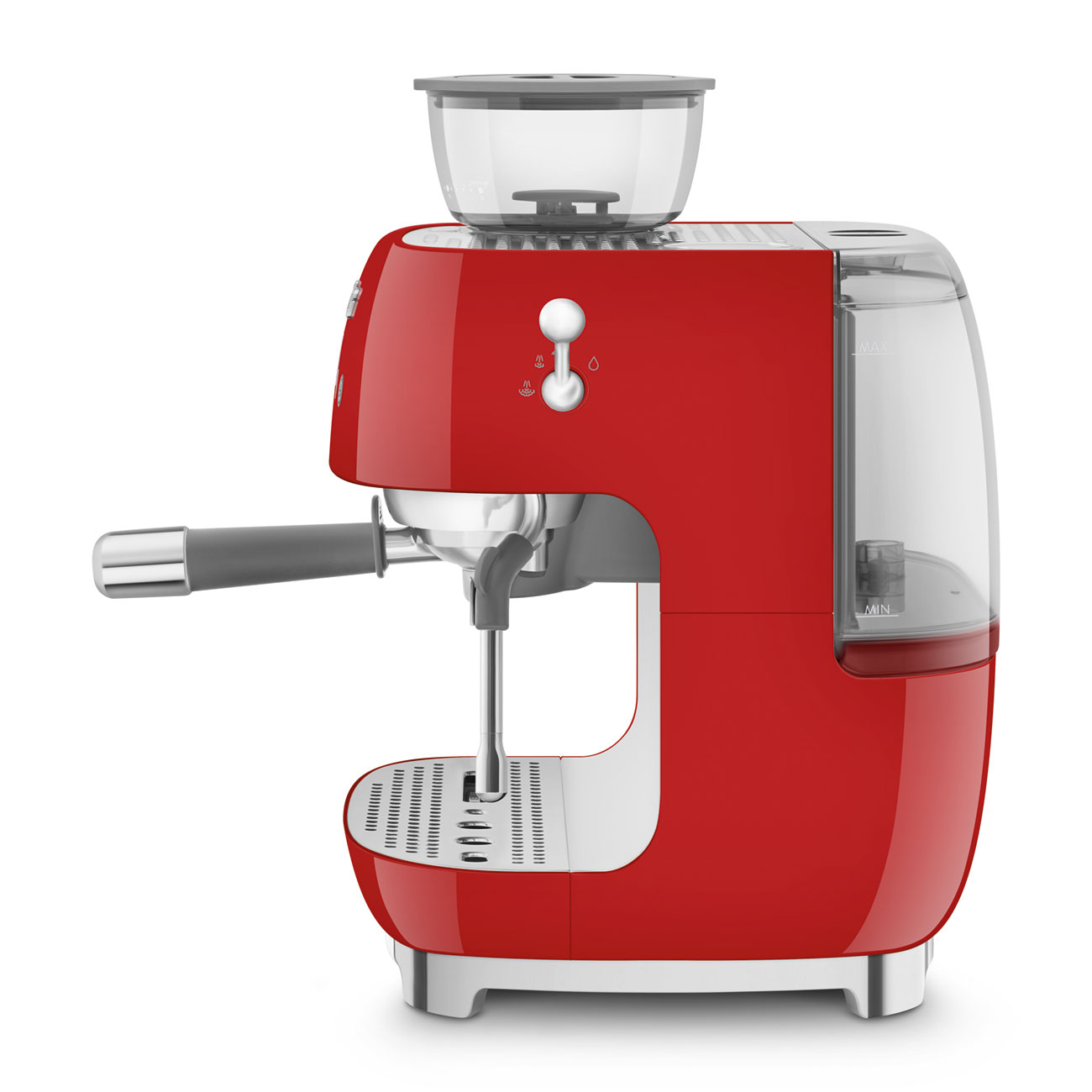 Cafetera Espresso Manual con Molinillo Smeg, Estilo años 50, 1650w, Rojo, EGF03RDEU