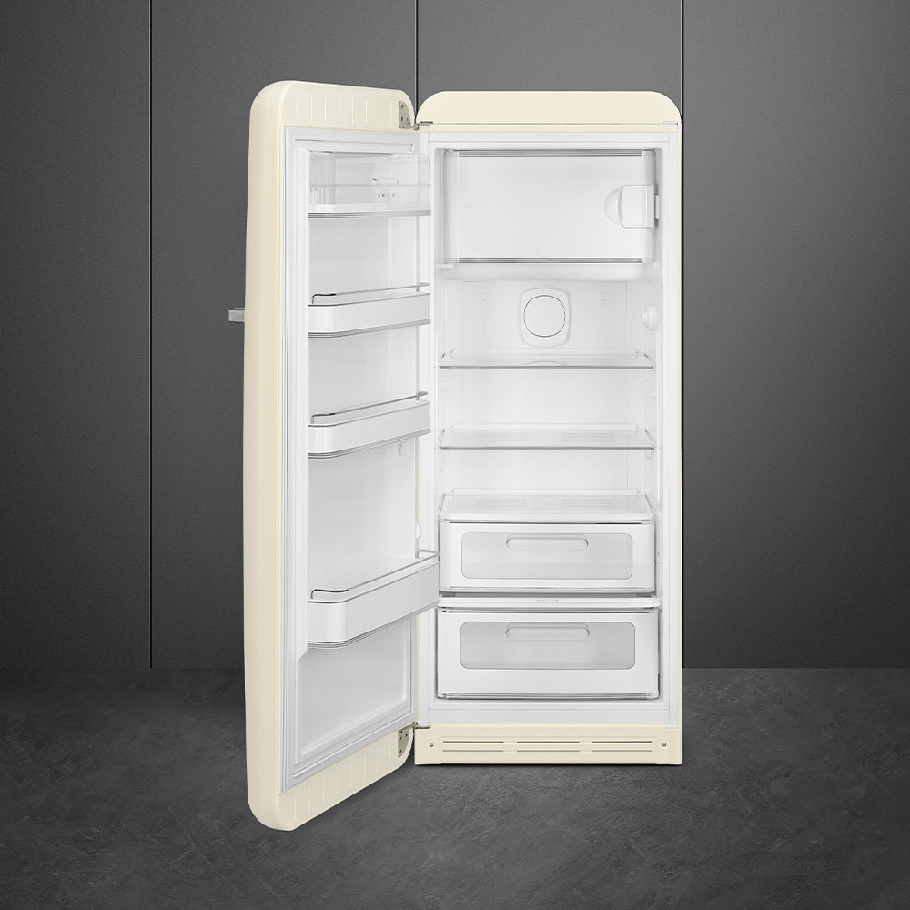 Refrigerador Smeg 1 Puerta, Estilo anõs 50, Bisagra a la izquierda, 220v, Crema, FAB28LCR6