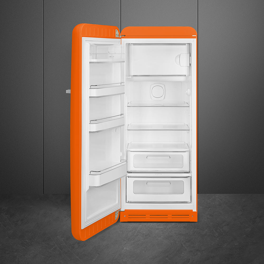 Refrigerador Smeg 1 Puerta, Estilo anõs 50, Bisagra a la izquierda, 220v, Naranja, FAB28LOR5