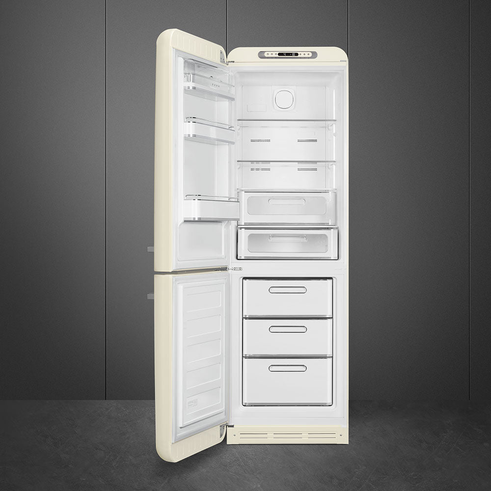 Refrigerador Smeg 2 Puertas, Estilo anõs 50, Bisagra a la izquierda, 220v, Crema, FAB32LCR5