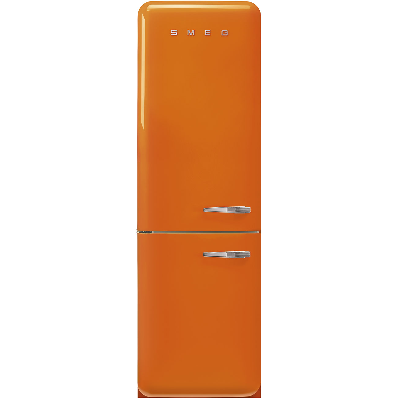 Refrigerador Smeg 2 Puertas, Estilo anõs 50, Bisagra a la izquierda, 220v, Naranja, FAB32LOR5