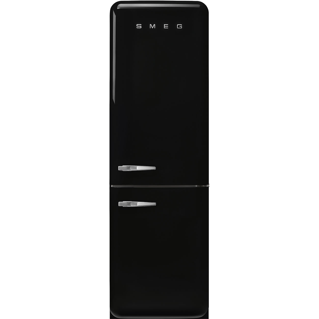 Refrigerador Smeg 2 Puertas, Estilo anõs 50, Bisagra a la derecha, 220v, Negro, FAB32RBL5