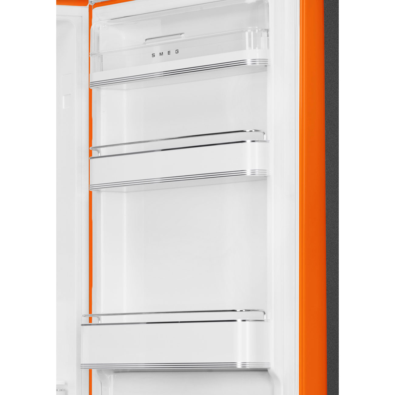 Refrigerador Smeg 2 Puertas, Estilo anõs 50, Bisagra a la derecha, 220v, Naranja, FAB32ROR5