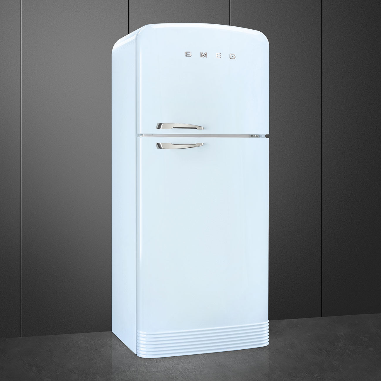 Refrigerador Smeg 2 Puertas, Estilo anõs 50, 524L, Bisagra a la derecha, 220v, Azul Pastel, FAB50RPB5