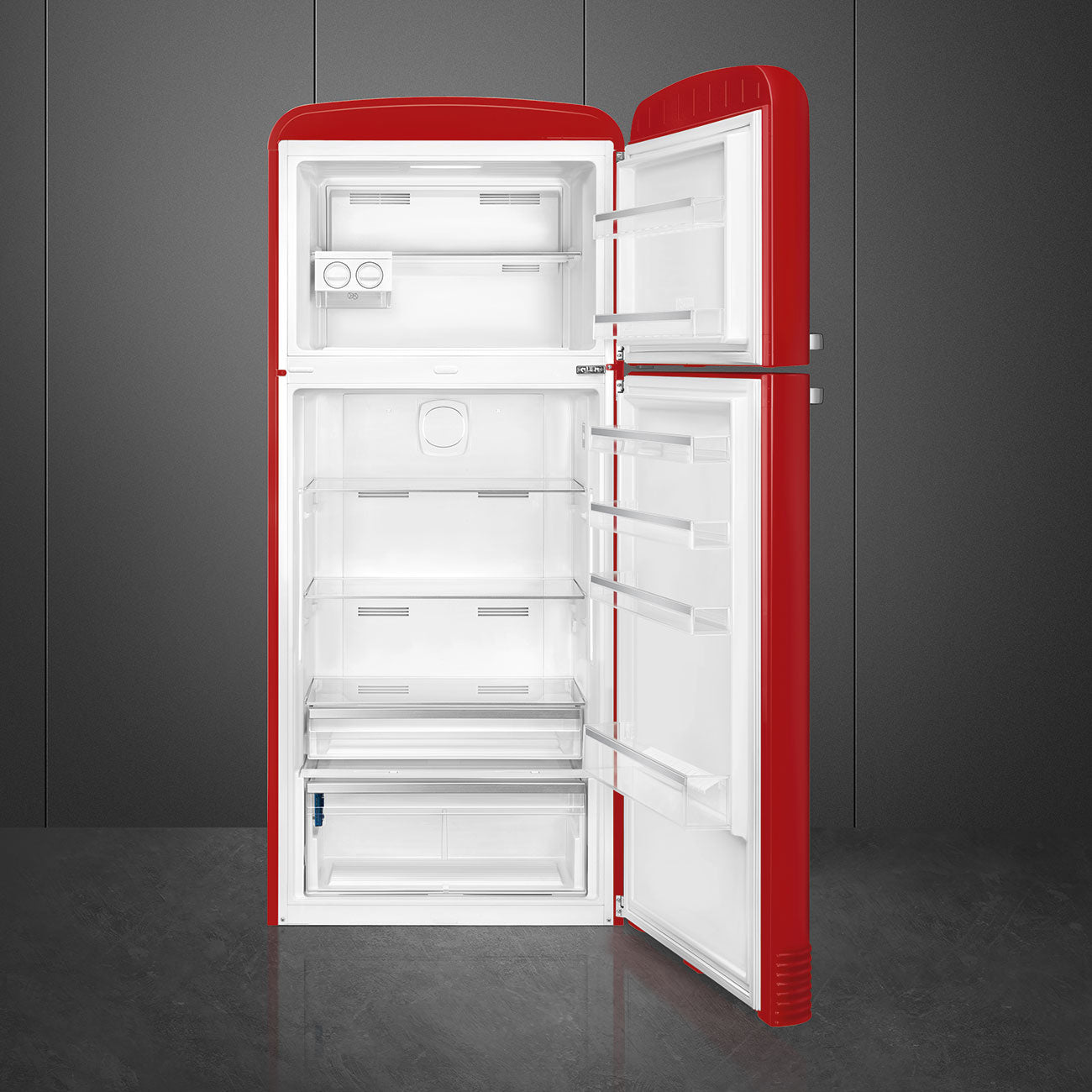 Refrigerador Smeg 2 Puertas, Estilo anõs 50, 524L, Bisagra a la derecha, 220v, Rojo, FAB50RRD5