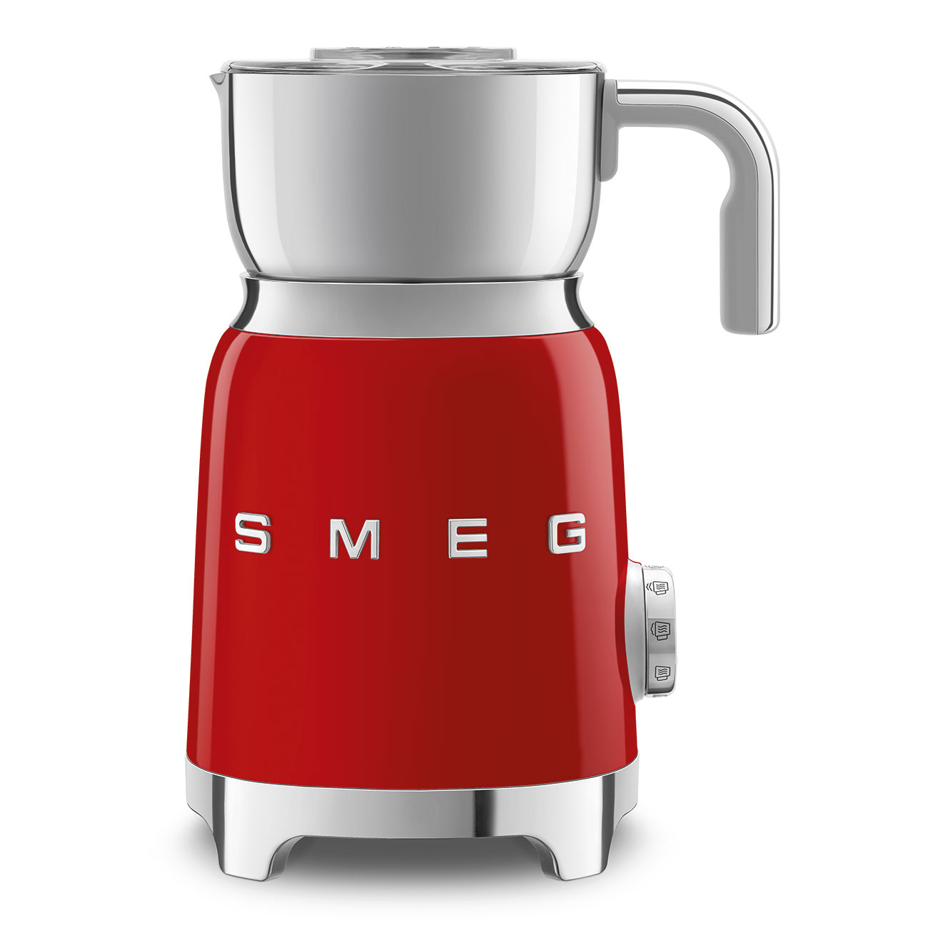 Espumador de Leche por Induccíon Smeg, Estilo años 50, 500w, Rojo, MFF11RDEU