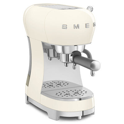 Cafetera Espresso Manual Smeg, Estilo años 50, 1350w, Crema, ECF02CREU