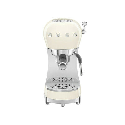 Cafetera Espresso Manual Smeg, Estilo años 50, 1350w, Crema, ECF02CREU