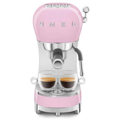 Cafetera Espresso Manual Smeg, Estilo años 50, 1350w, Rosa, ECF02PKEU