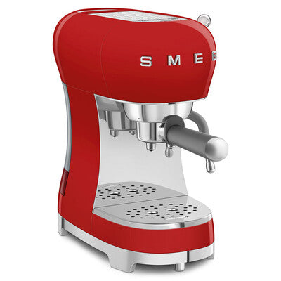Cafetera Espresso Manual Smeg, Estilo años 50, 1350w, Rojo, ECF02RDEU