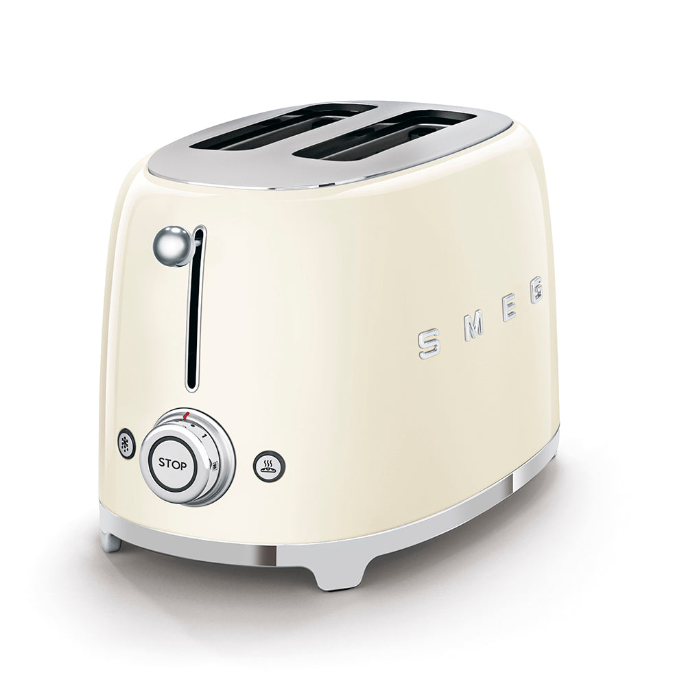 Tostadora Smeg, 2x2, Estilo años 50, Crema,  TSF01CREU