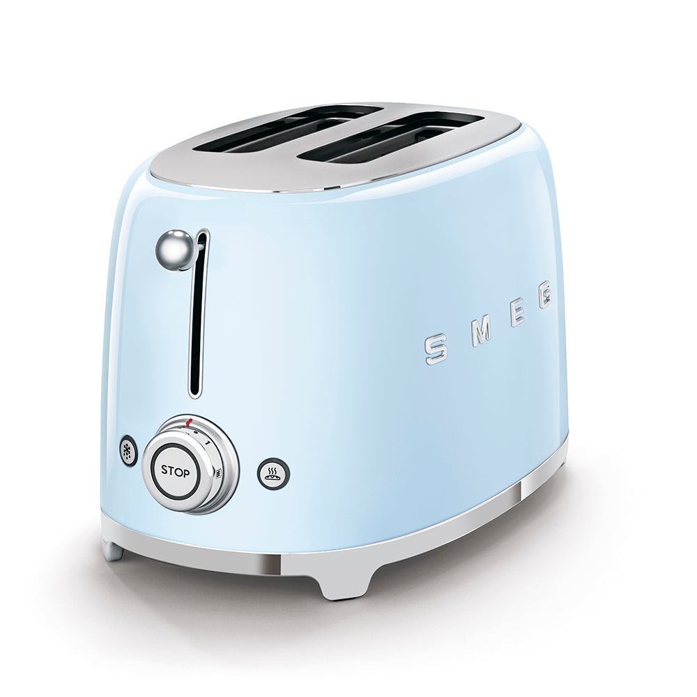 Tostadora Smeg, 2x2, Estilo años 50, Azul, TSF01PBEU