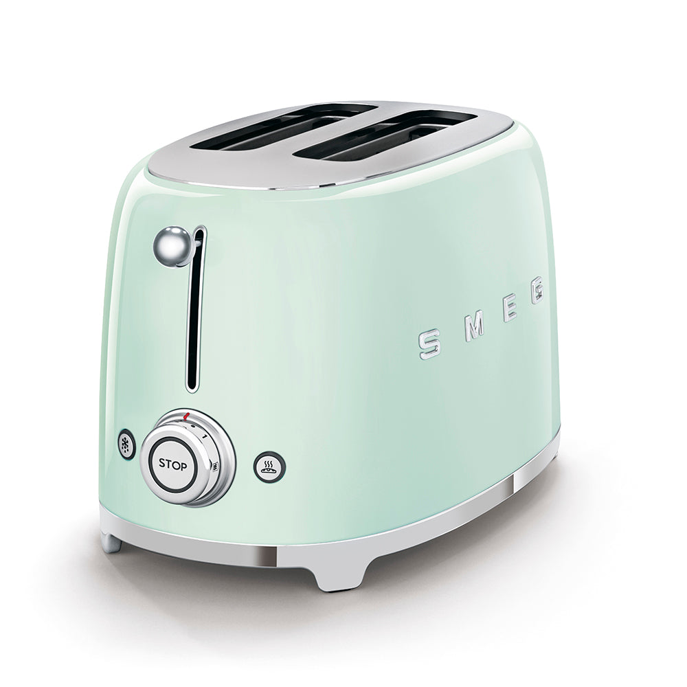 Tostadora Smeg, 2x2, Estilo años 50, Verde Pastel, TSF01PGEU