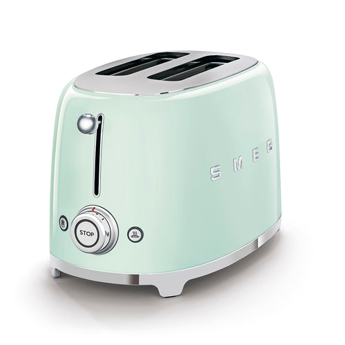 Tostadora Smeg, 2x2, Estilo años 50, Verde Pastel, TSF01PGEU