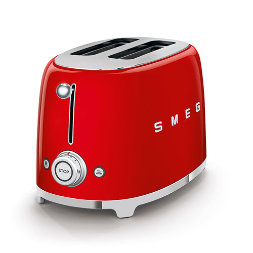 Tostadora Smeg, 2x2, Estilo años 50, Rojo, TSF01RDEU