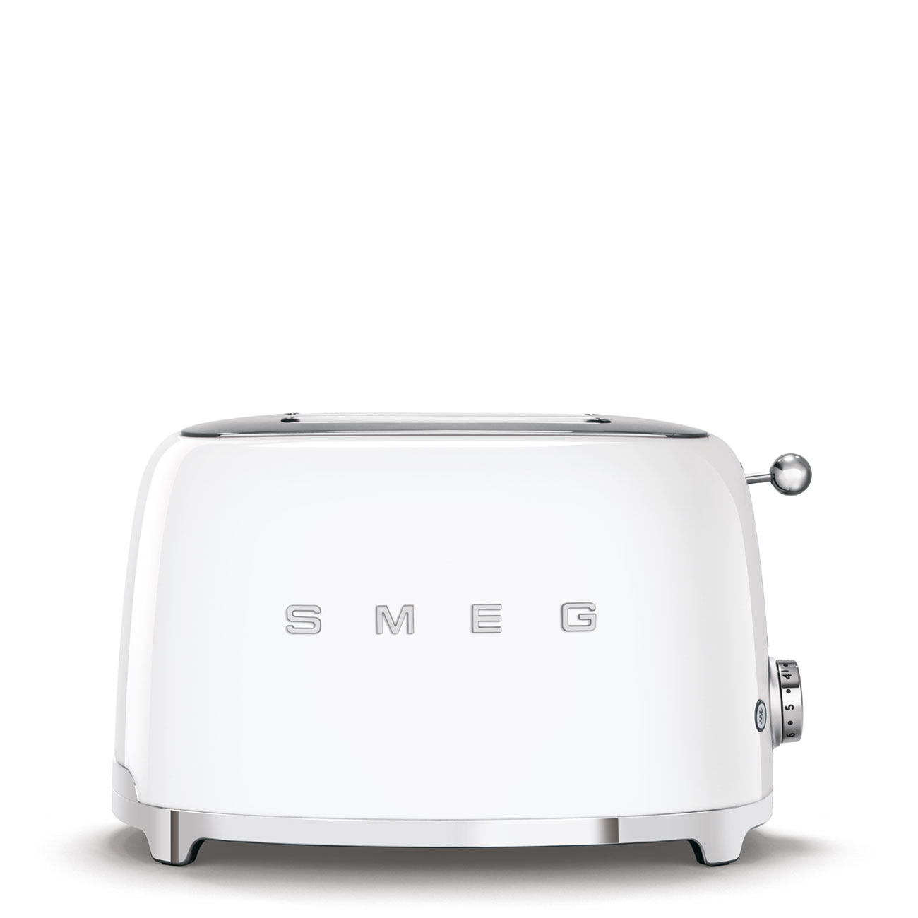 Tostadora Smeg, 2x2, Estilo años 50, Blanco,  TSF01WHEU