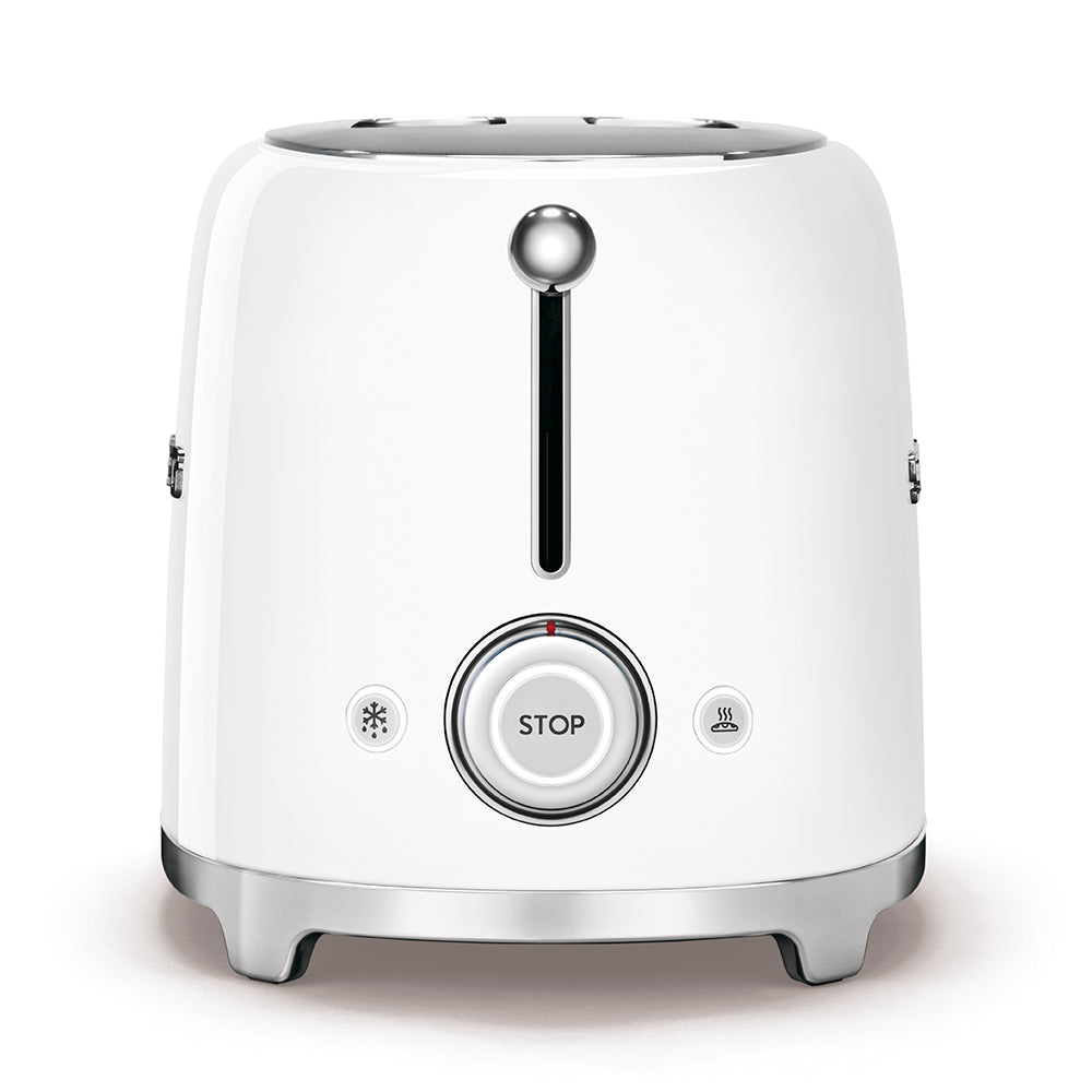 Tostadora Smeg, 2x2, Estilo años 50, Blanco,  TSF01WHEU