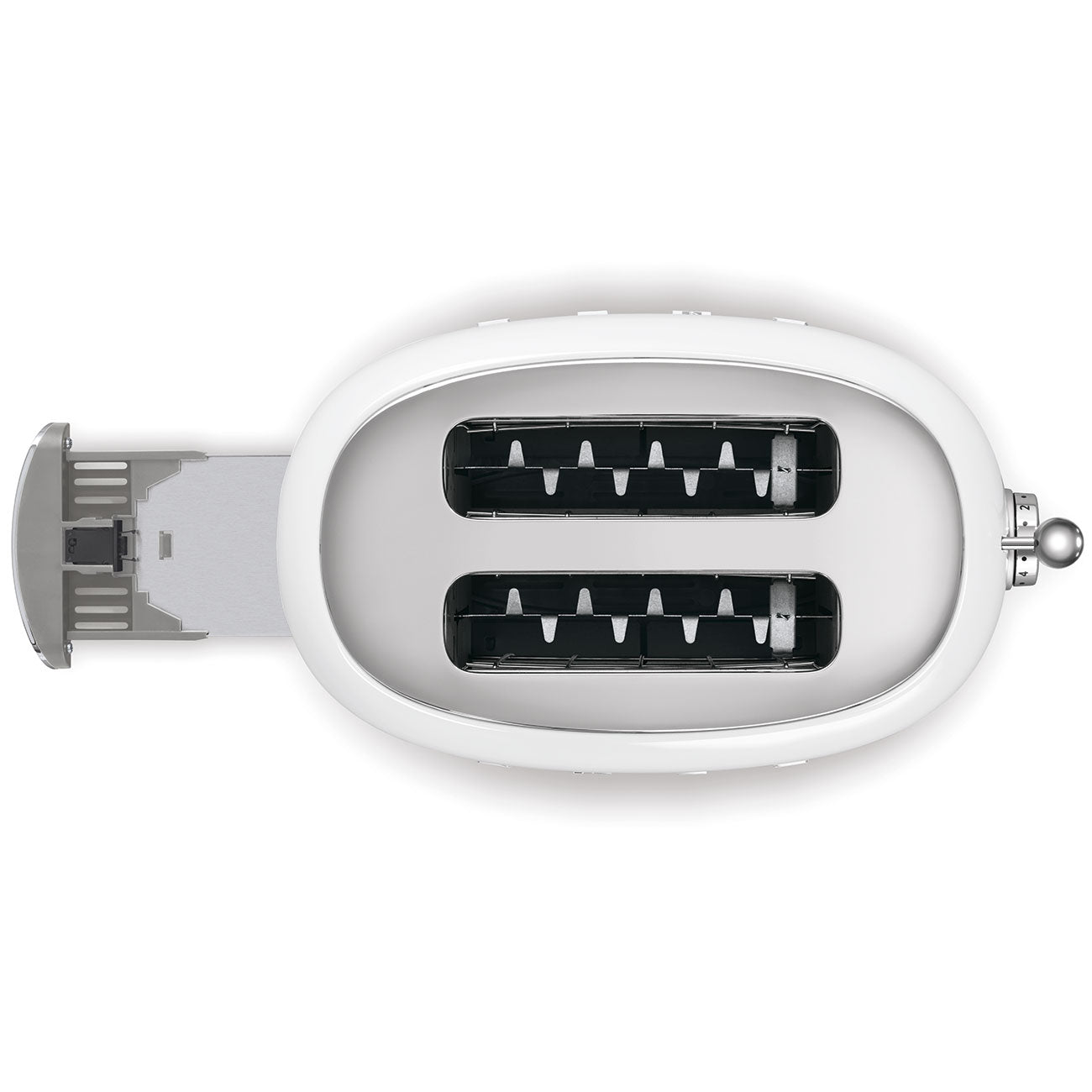 Tostadora Smeg, 2x2, Estilo años 50, Blanco,  TSF01WHEU