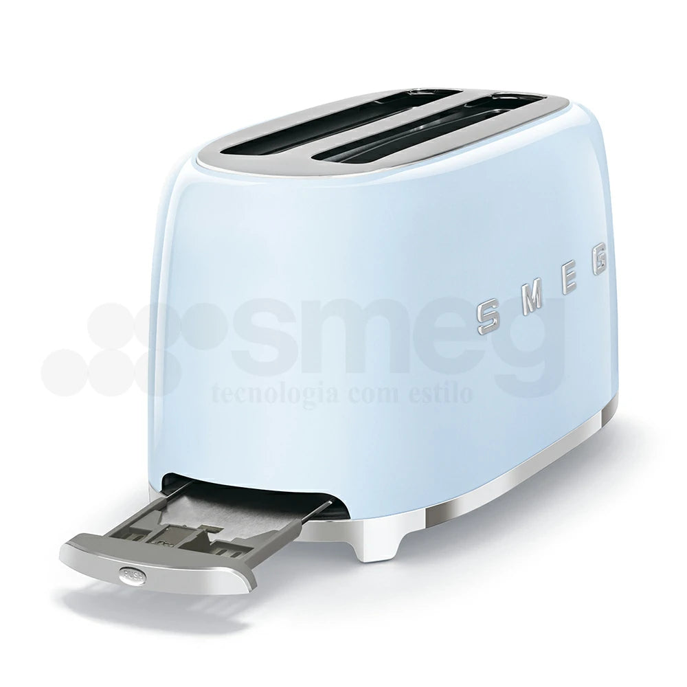 Tostadora Smeg 2x4, Estilo Años 50, 950W 220-240v, Azul, TSF02PBEU