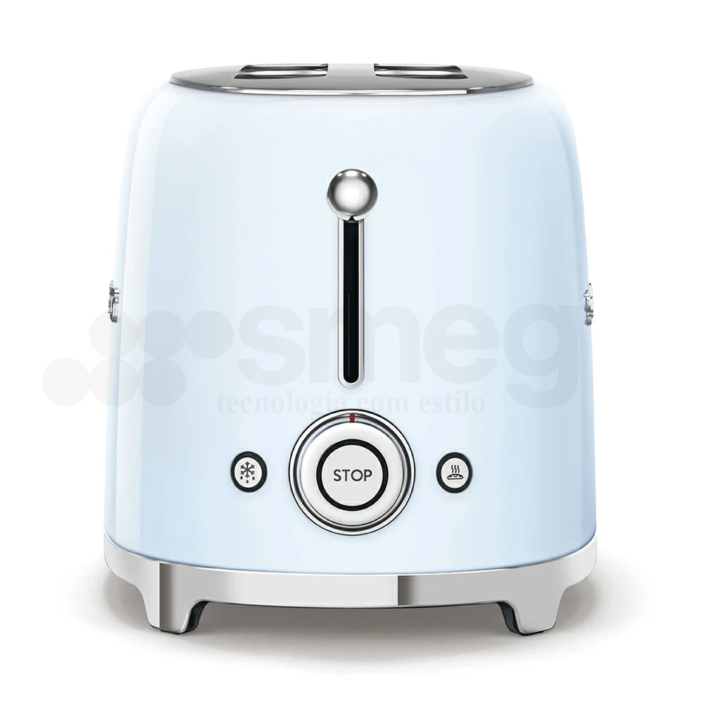 Tostadora Smeg 2x4, Estilo Años 50, 950W 220-240v, Azul, TSF02PBEU