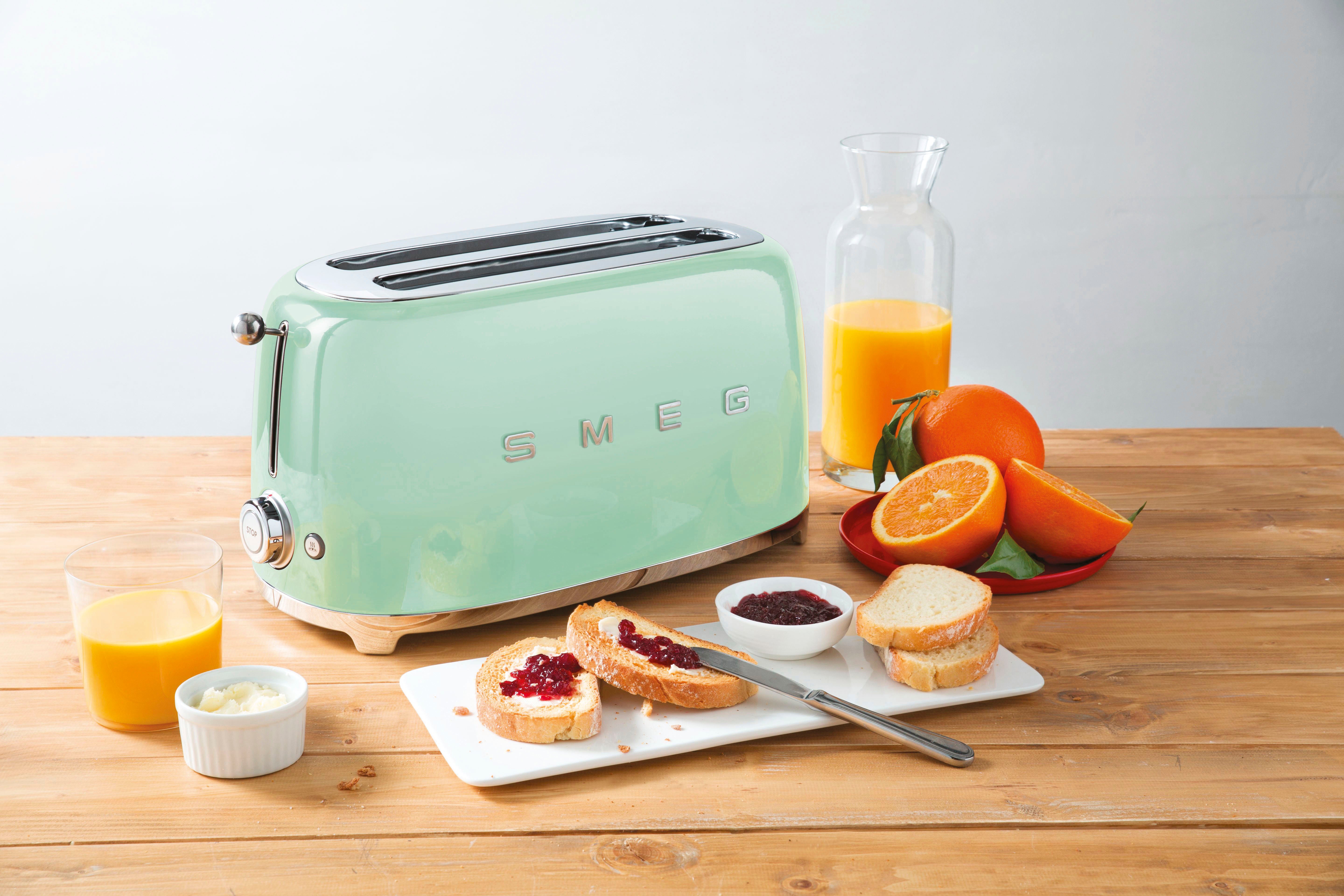 Tostadora Smeg 2x4, Estilo Años 50, 950W 220-240v, Verde Pastel, TSF02PGEU