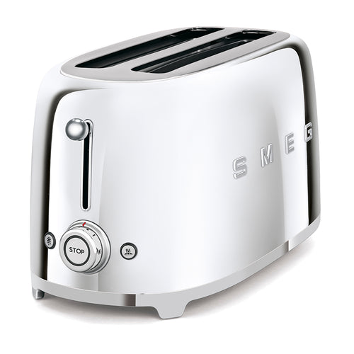 Tostadora Smeg 2x4, Estilo Años 50, 950W 220-240v, Acero, TSF02SSEU