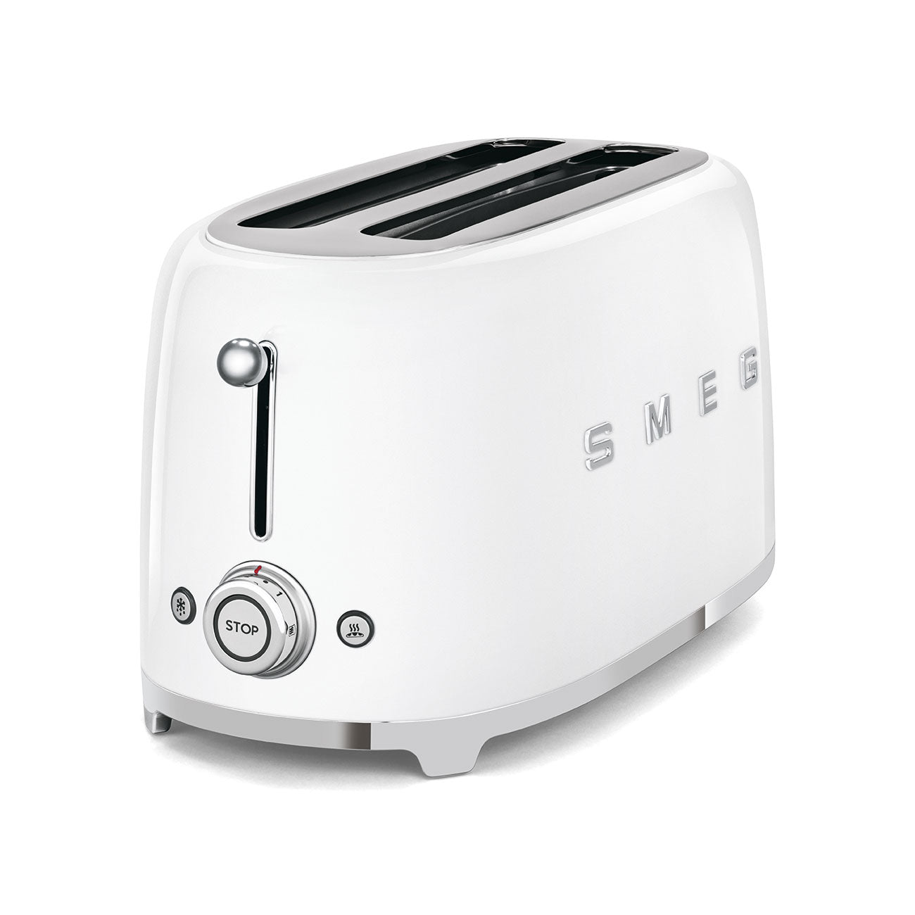 Tostadora Smeg 2x4, Estilo Años 50, 950W 220-240v, Blanco, TSF02WHEU