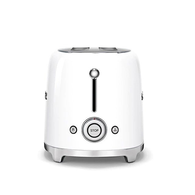 Tostadora Smeg 2x4, Estilo Años 50, 950W 220-240v, Blanco, TSF02WHEU